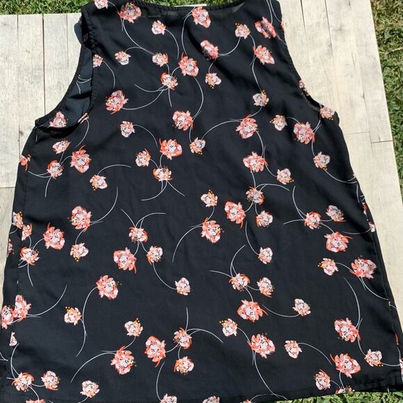 Who What Wear Black Floral Top Size Small - Picture 5 of 5